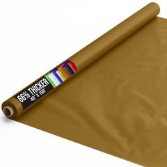 40 In. x 100 Ft. Premium Gold Plastic Table Roll | 6 Pack
