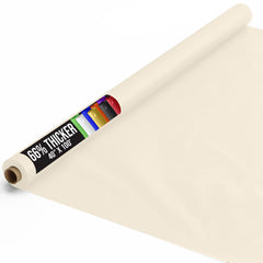 40 In. x 100 Ft. Premium Ivory Plastic Table Roll | 6 Pack