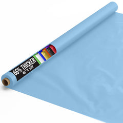 40 In. x 100 Ft. Premium Light Blue Plastic Table Roll | 6 Pack