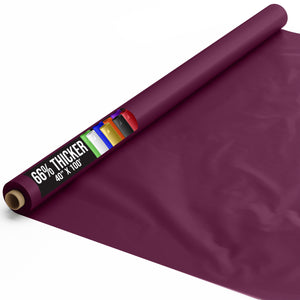 40 In. x 100 Ft. Premium Plum Plastic Table Roll | 6 Pack