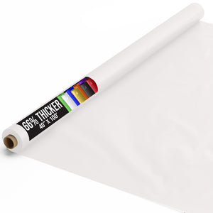 40 In. x 100 Ft. Premium White Plastic Table Roll | 6 Pack