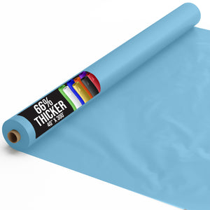 40 In. X 300 Ft. Premium Sky Blue Plastic Table Roll | 4 Pack