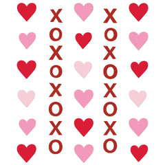 Valentine's Day XOXO Heart Hanging Decorations - Pack of 4