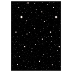 Plastic Scene Setter Room Roll, Black, Stars, 40-ft - Case of 16