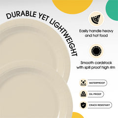 7 In. Ivory Paper Plates | 1000 Count