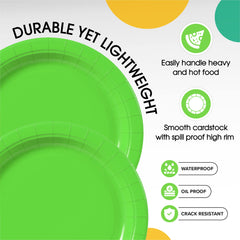 7 In. Lime Paper Plates | 1000 Count