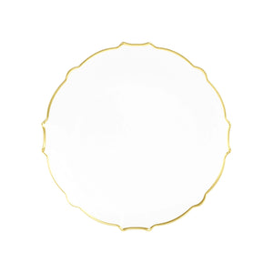 7.5 In. Clear/Gold Petal Plates | 120 Count