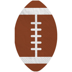 Football Shaped Beverage Napkins - 40-ct - Case of 48