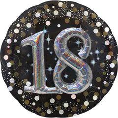 Sparkling 18th Birthday Metallic Mylar Balloon - Case of 30