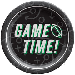 Game Time Football Paper Plates - 6.75-inch, 50-ct - Case of 6