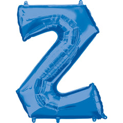 Royal Blue Foil Letter Z Balloon - Pack of 5
