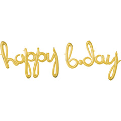 Pastel Confetti Metallic Foil Birthday Balloon Banner - Case of 24