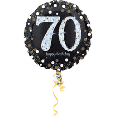 Sparkling 70th Birthday Foil Balloon - Case of 100