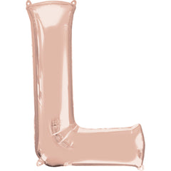 Rose Gold Letter L Foil Balloon - Case of 40