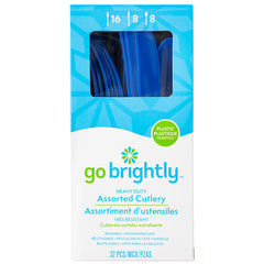 Royal Blue Plastic Cutlery Set - 32 Pieces - Pack of 2