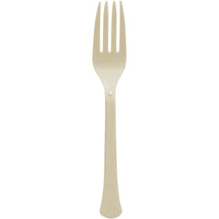 Vanilla Crème Heavyweight Plastic Forks, 20-ct - Case of 72