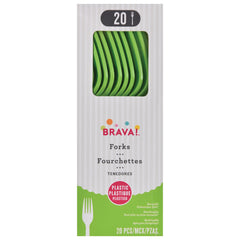 Kiwi Green Plastic Forks - 20-ct - Pack of 5