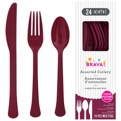 Berry Assortment Plastic Cutlery Set - 24 Pieces - Case of 72