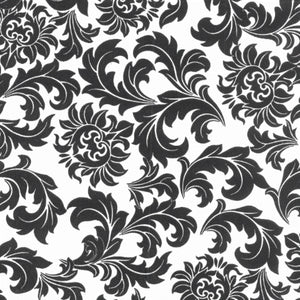 Classic Black Printed Paper Napkins | 100 Count
