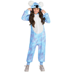 Kids' Koala Blue Jumpsuit with Hood, Child Medium 8-10, Pack of 2