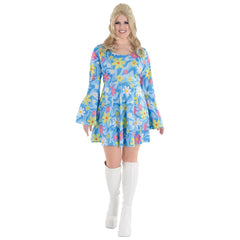Groovy 60s Floral Mini Dress Costume - Case of 10