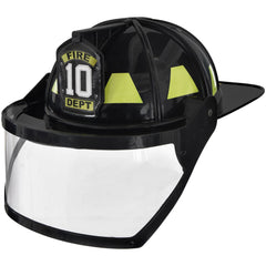 Adult Black Firefighter Helmet, One Size - Case of 6