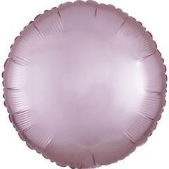 Satin Pastel Pink Foil Balloon - 18 Circle - Case of 100