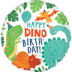 Dinomite Dinosaur Birthday Foil Balloon - 18 Inch - Pack of 10