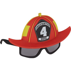 Kids Firefighter Wearable Sunglasses, Red, One Size - Case of 30