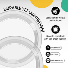 9 In. | Clear Plastic Plates | 600 Count