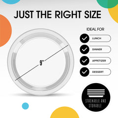 9 In. | Clear Plastic Plates | 600 Count