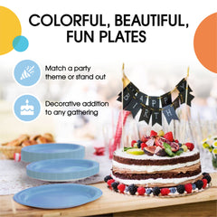 9 In. Light Blue Paper Plates | 1000 Count