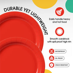 9 In. Red Paper Plates | 100 Count