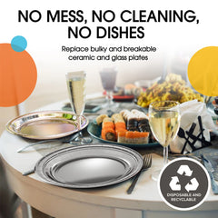 9 In. Reflective Silver Paper Plates | 1000 Count