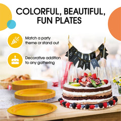 9 In. Yellow Paper Plates | 1000 Count
