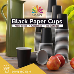 9 Oz. Black Paper Cups | 1000 Count