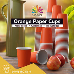 9 Oz. Orange Paper Cups | 1000 Count