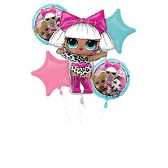 LOL Surprise Foil Balloon Bouquet - 5-Piece Set - Case of 24
