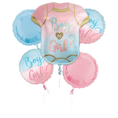 The Big Reveal Gender Reveal Balloon Bouquet - 5 Piece Set - Case of 24