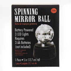 Mini Mirror Ball with LED Lights - Pack of 6