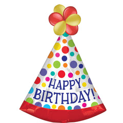 Celebrate in Style Foil Birthday Hat Balloon - Case of 30
