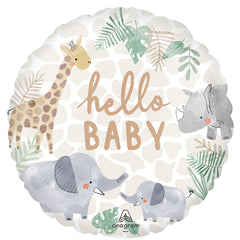 Soft Jungle Baby Shower Foil Balloon - Pack of 5