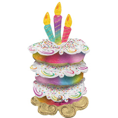 Colorful Birthday Cake Stacked Balloon AirWalker - Case of 6