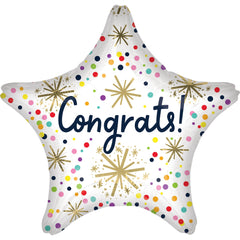 Sparkling Congrats Star Foil Balloon - Case of 50