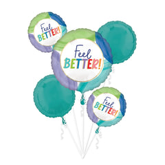 Feel Better Metallic Balloon Bouquet - 5 Piece Set - Case of 24