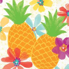 Tropical Pineapple Party Beverage Napkins, 16-ct - Pack of 3