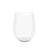 16 Oz. Stemless Plastic Wine Cups 6 Count | Clear