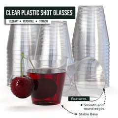 2 Oz. Clear Plastic Shot Glasses | 200 Count