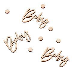 Ginger Ray Wooden Baby Shower Confetti Decor Set - Case of 60