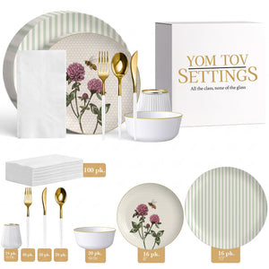 Service for 16 | Bee & Bloom | with Bowls & Cups